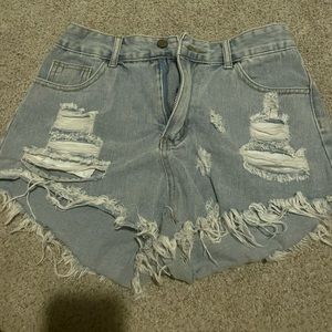Light Wash Jean Shorts